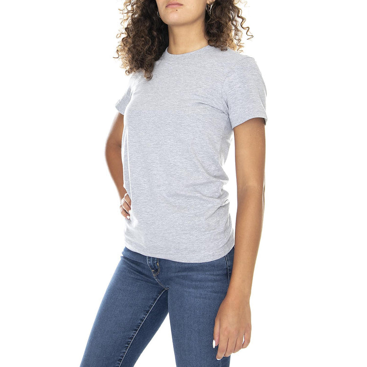 Wm Fine Jersey Crew Neck Tee - Asphalt Grey - Maglietta Girocollo Donna Grigia S LAC21002-HEATH  LOS ANGELES APPAREL 