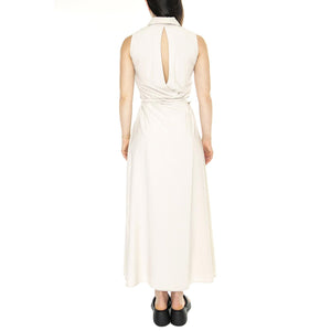 Vestido Largo Camisero Blanco - Abito Donna Bianco 41W/11228 . WILD PONY 