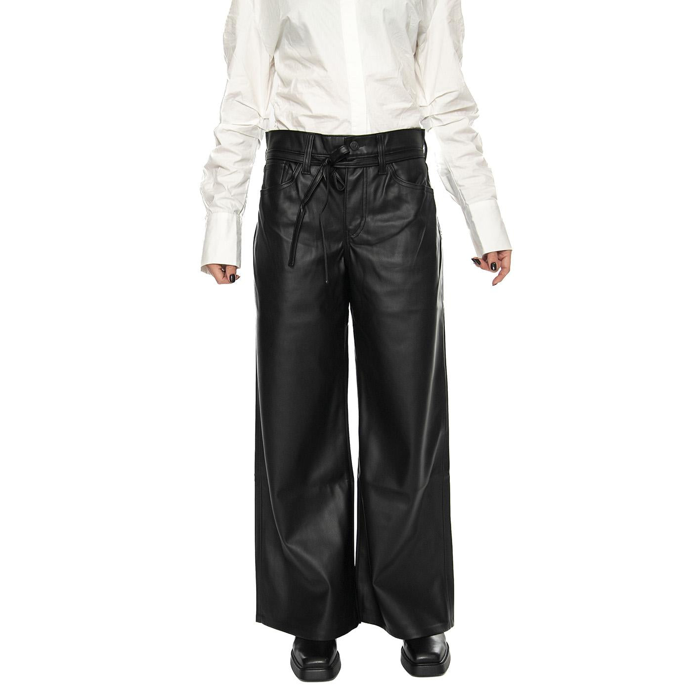 XL Straight Faux Leather Night Black - Pantalone Donna Nero A9310-0000  LEVIS 