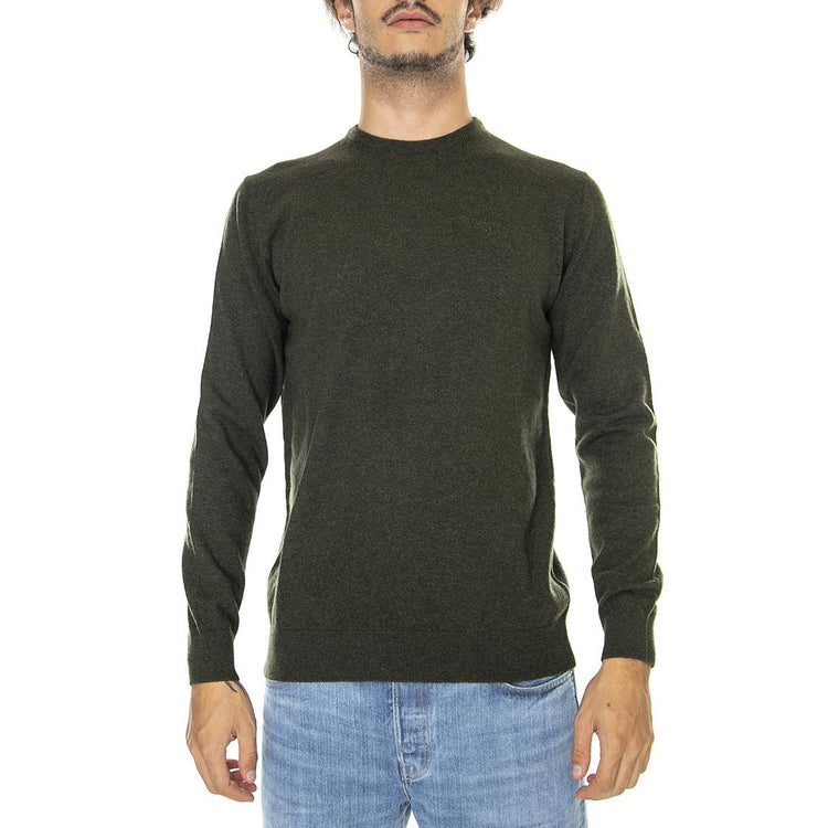 Essential Lambswool Crew Neck Seaweed - Maglione Girocollo Uomo Verde FW22-MKN0345-GN71  BARBOUR 