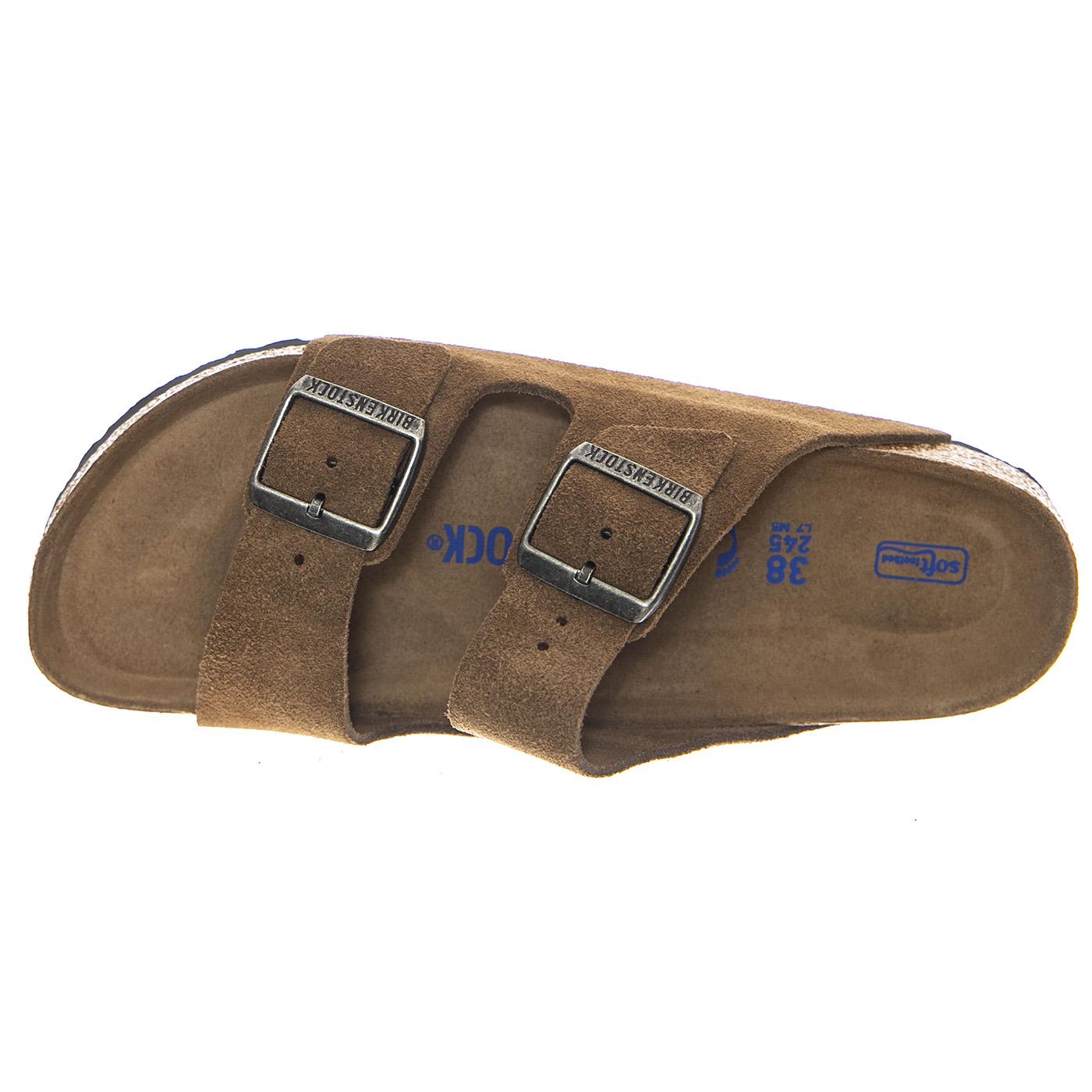 Arizona SFB Dark Tea, Suede Leather - Sandali Uomo Marroni 1030865 . BIRKENSTOCK 