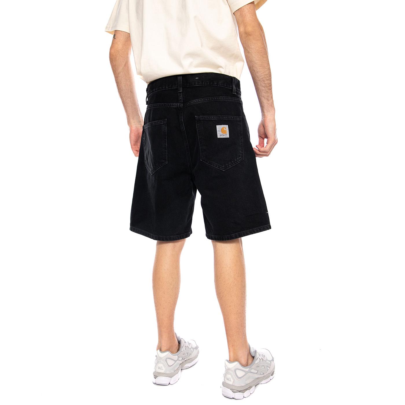 Nolan Short Black - Bermuda Denim Jeans Uomo Neri I034869 8906 CARHARTT WIP 