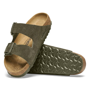 Arizona BS Thyme Suede Leather Sandals - Sandali Donna Verdi 1025720  BIRKENSTOCK 