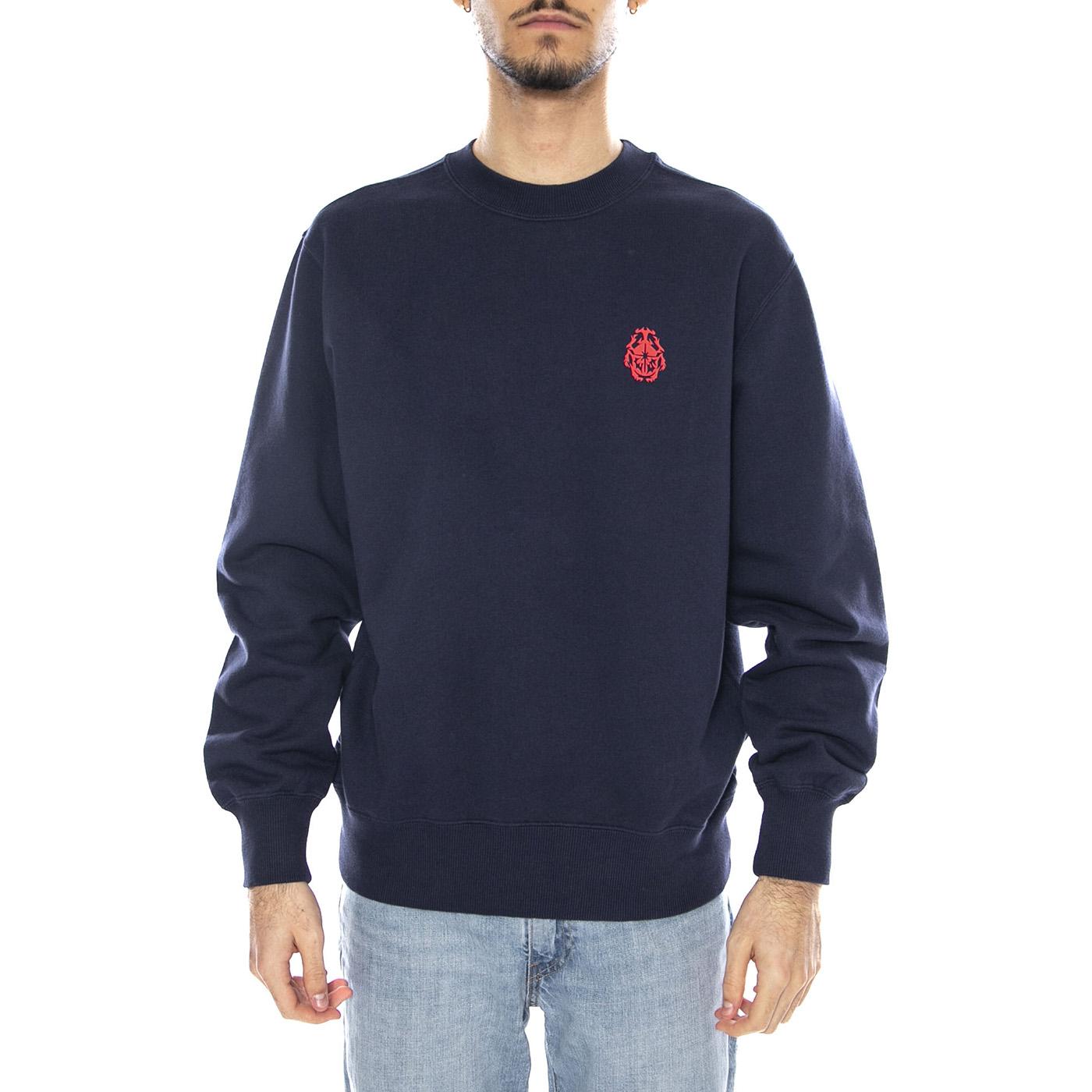 Beetle Sweat -- Felpa Uomo Girocollo Maritime Blue I035042.0DM.67. 0DM.67 EDWIN 