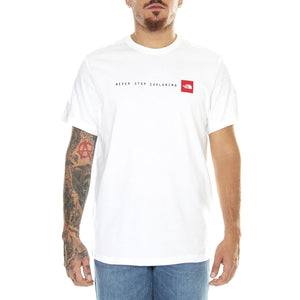 M' S/S Never Stop Exploring Tee Tnf White - Maglietta Girocollo Uomo Bianca NF0A7X1MFN41  THE NORTH FACE 
