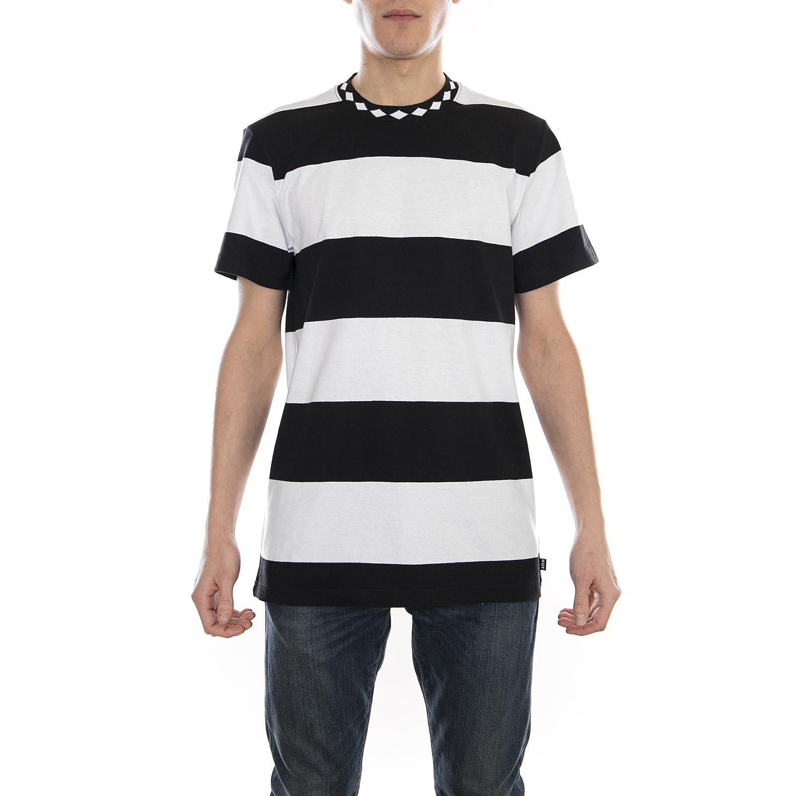 ACE STRIPE SHIRT BLACK KN00055-BLACK  HUF 