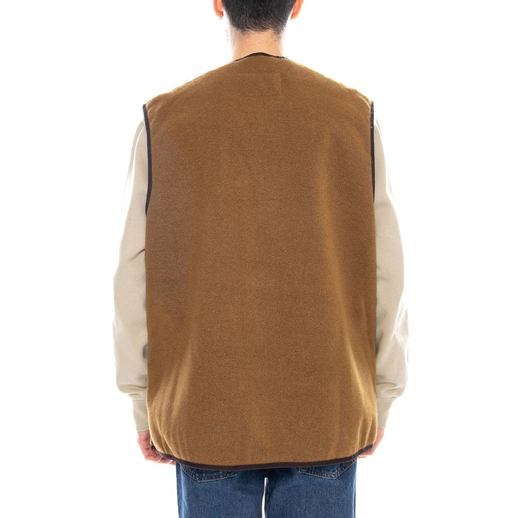 Pile Waistcoat Zip In Liner Brown - Giacca Smanicata Uomo Marrone MLI0004-BR31-FW23 . BARBOUR 