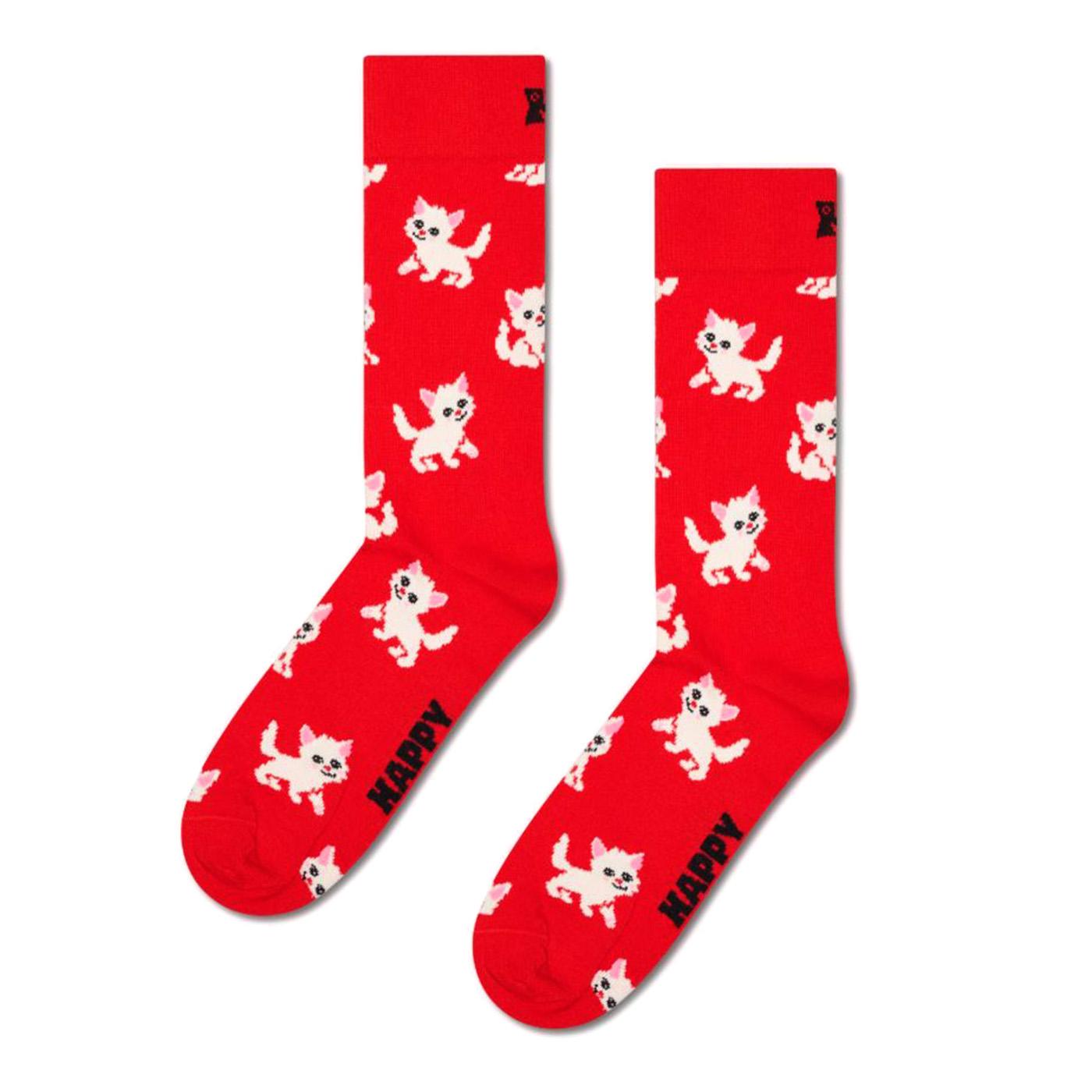Kittten Sock -- Calzini Uomo Multicolore P003186 RED HAPPY SOCKS 