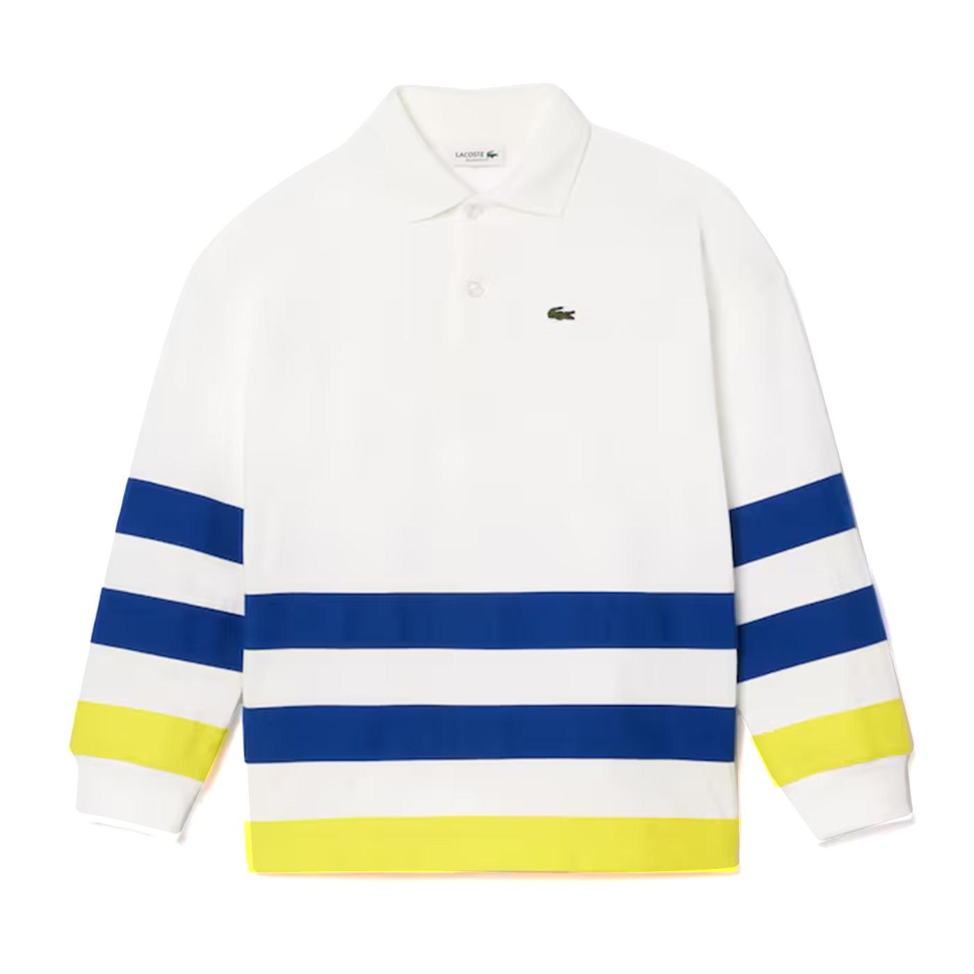 Maglietta M/L IUA White Polo Shirt - Polo Maniche Lunghe Bambini Bianca DJ7727-IUA  LACOSTE 