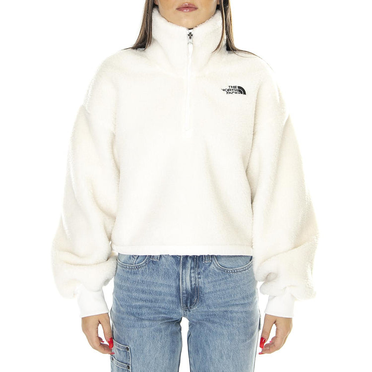 W Platte High Pile Fleece 1/4 Zip Gardenia White - Felpa Donna Bianca NF0A5GGIN3N1  THE NORTH FACE 