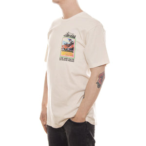 LOVE AND HATE TEE NATURAL 1904022-NATURAL  STUSSY 
