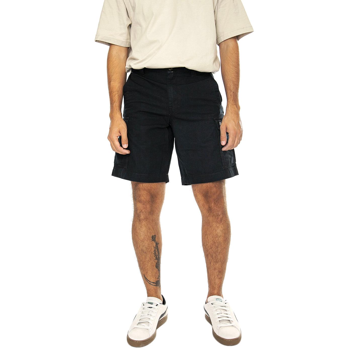 P Bear Cargo Shorts Black - Bermuda Cargo Uomo Neri PFD0374-023  PENFIELD 
