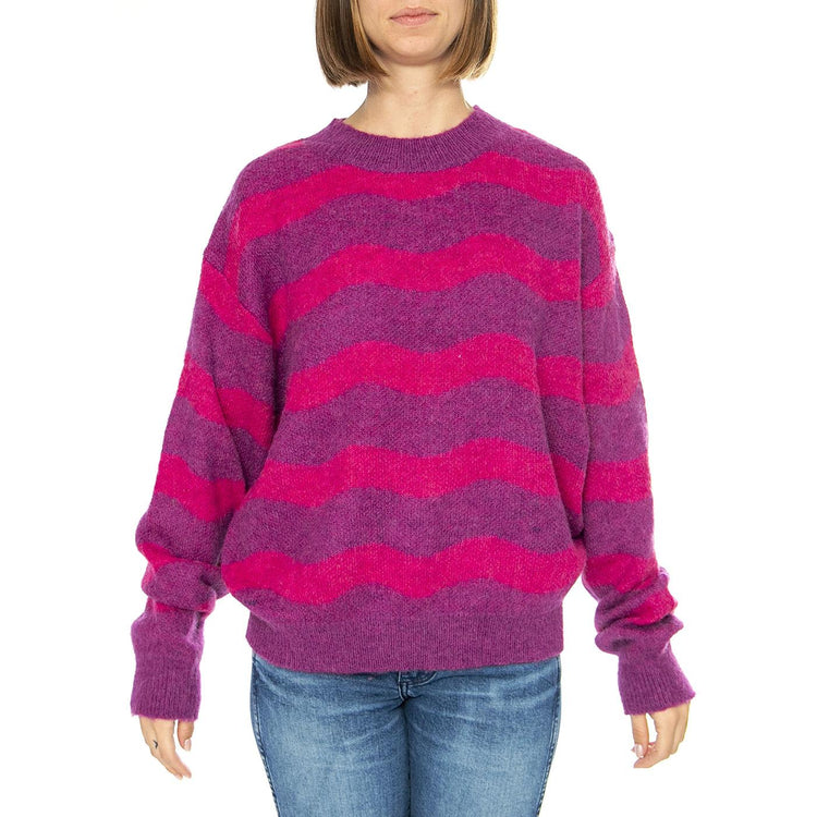 Jersey Rayas Berenjena y Fucsia - Maglione Donna Multicolore 43W/10623  WILD PONY 