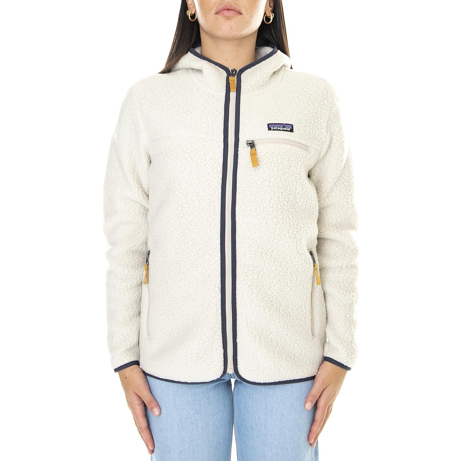 W's Retro Pile Hoody Pelican - Felpa con Cappuccio Donna Beige 22806-PLCN  PATAGONIA 