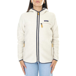 W's Retro Pile Hoody Pelican - Felpa con Cappuccio Donna Beige 22806-PLCN  PATAGONIA 