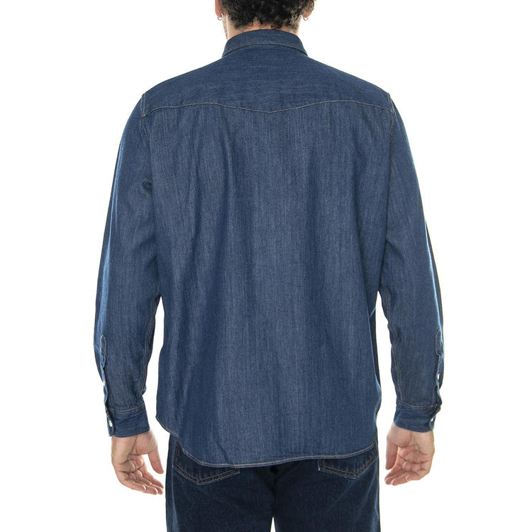 M' Camicia M/L CH0197-QJH Blue Shirt - Camicia Denim Jeans Uomo Blu CH0197-QJH  LACOSTE 