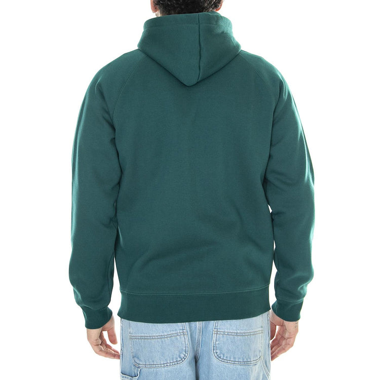 Hooded Chase Jacket Chervil / Gold - Felpa con Cappuccio e Zip Uomo Verde I033664.1YWXX  CARHARTT WIP 