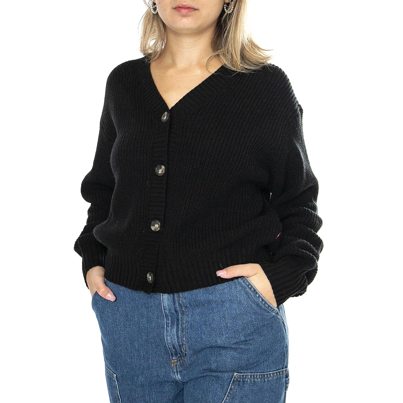 Snowflake Cardigan Caviar Black - Cardigan Donna Nero A8728-0004  LEVIS 