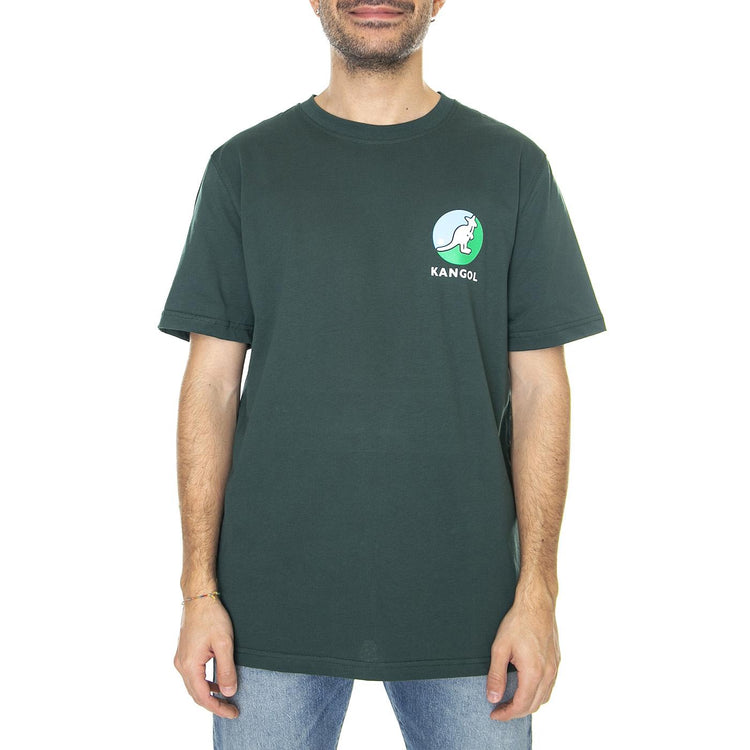 LOGO Heritage Pine - Maglietta Girocollo Uomo Verde KAF22UTS220-133  KANGOL 