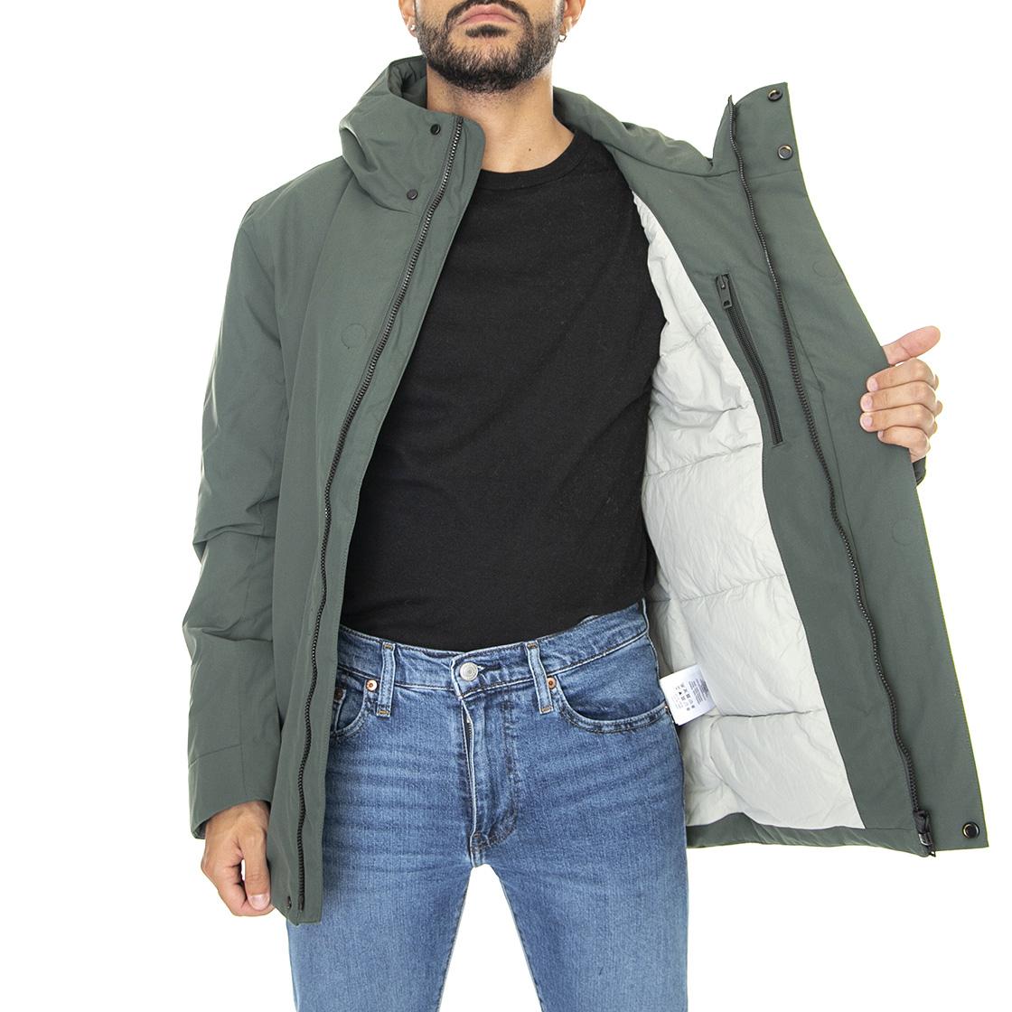M´s Jacket Barnard Juniper Green Taslan - Giacca Invernale con Cappuccio Uomo Verde 330100-093  ELVINE 