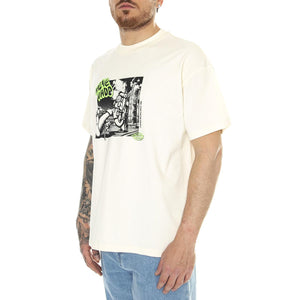 Leave-Mi Tee Off White - Maglietta Girocollo Uomo Beige FNKSS24-20312  FUNKY 