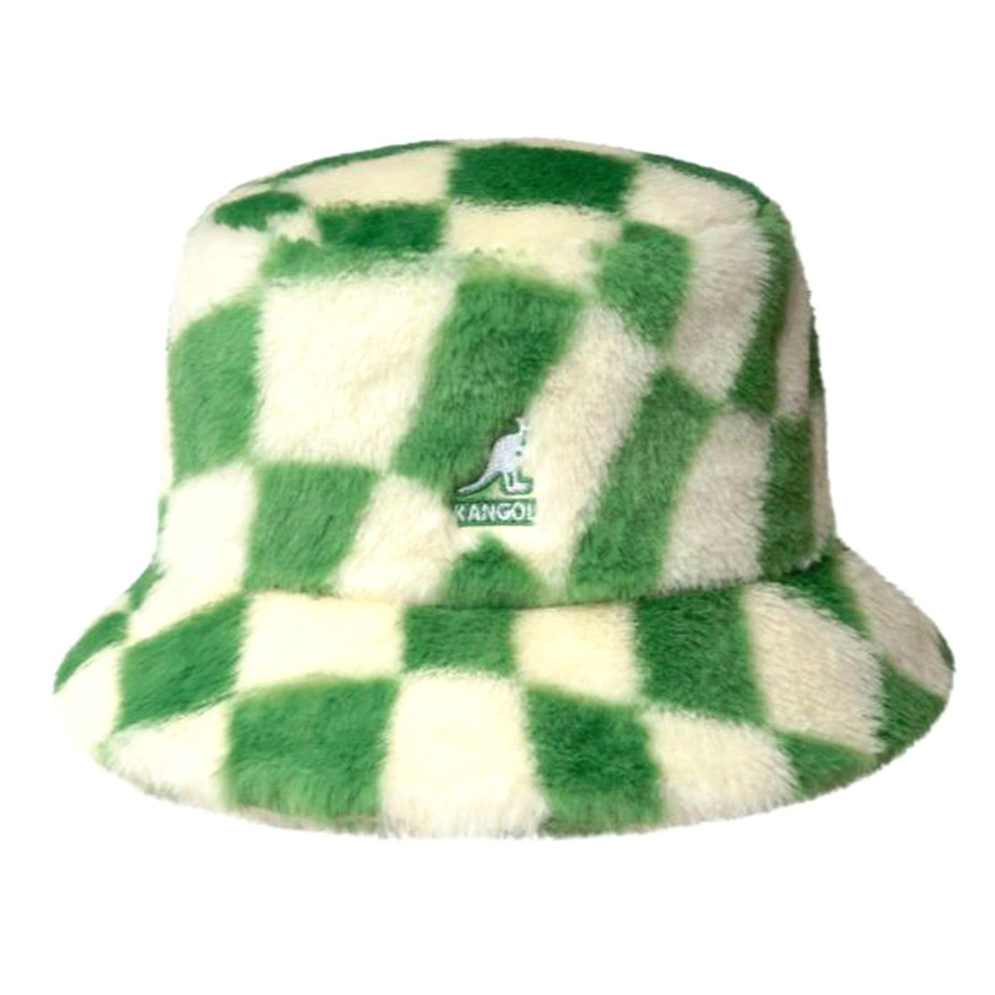 Faux Fur Bucket Green Check - Cappello da Pescatore Multicolore K4370-GC307  KANGOL 