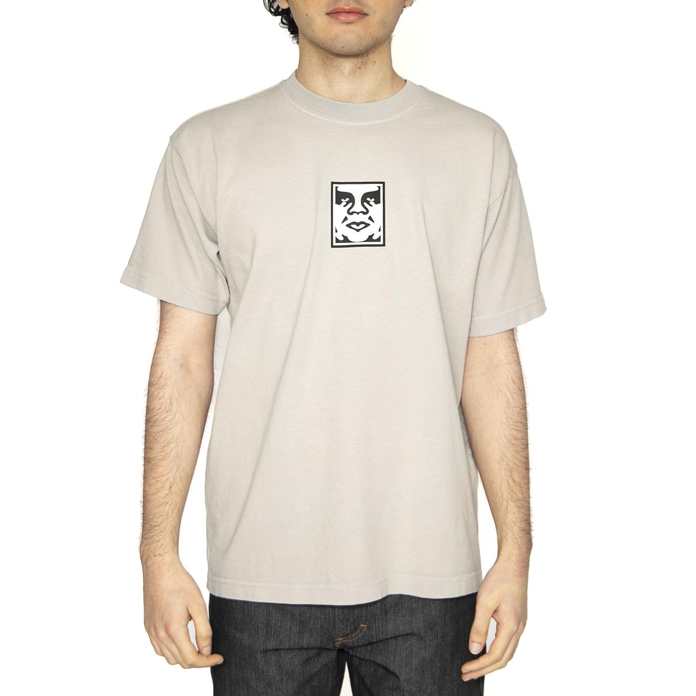 Icon Heavyweight Tee Gray - Maglietta Girocollo Uomo Grigia 166913013-SIG  OBEY 