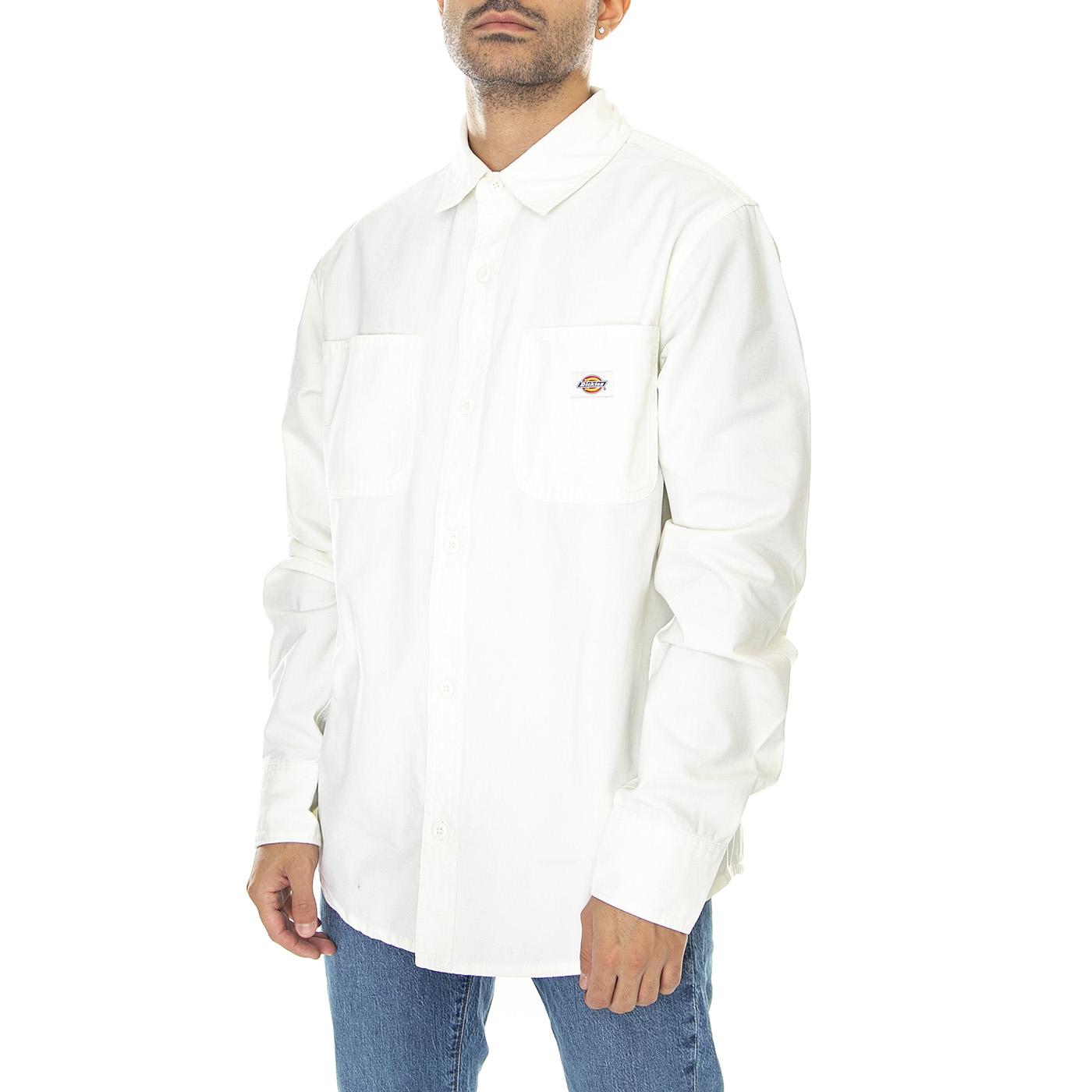 Dickies Duck Canvas Shirt Sw Cloud - Camicia Uomo Bianca DK0A4Y27C431  DICKIES 
