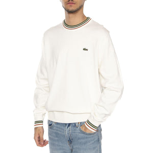 Pullover X0N White - Maglione Girocollo Uomo Bianco AH5158-X0N  LACOSTE 