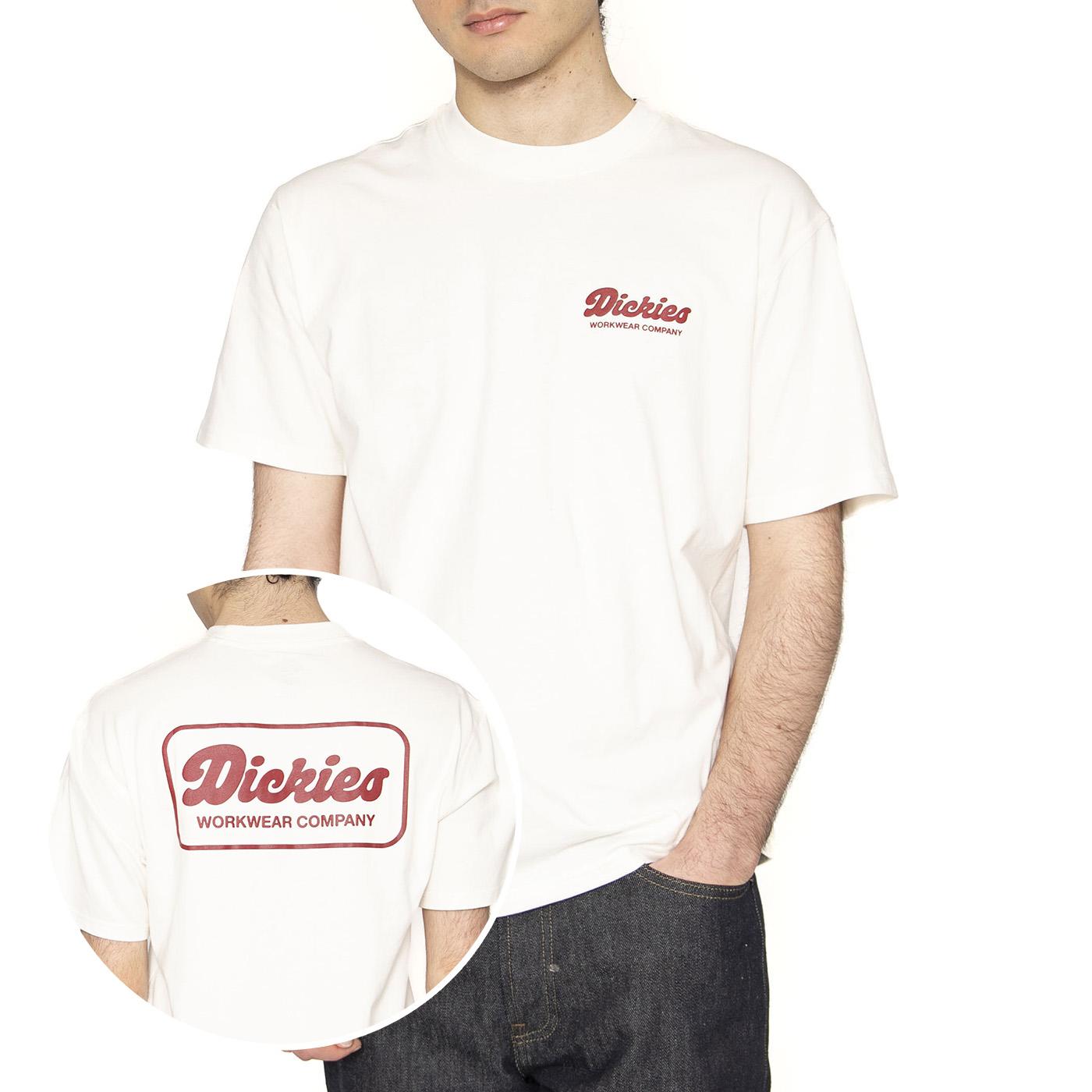 Lewistown SS Tee Egret - Maglietta Girocollo Uomo Bianca DK0A4Z8ZC481  DICKIES 