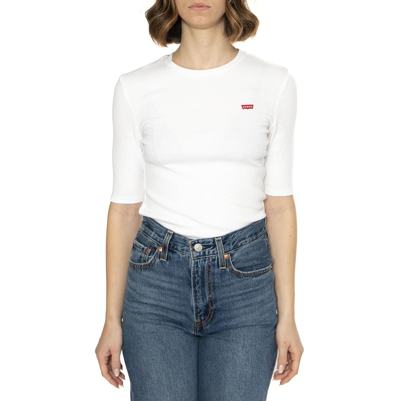 Luca Slim Tee Neutrals - Maglietta Girocollo Donna Bianca A3388-0003  LEVIS 