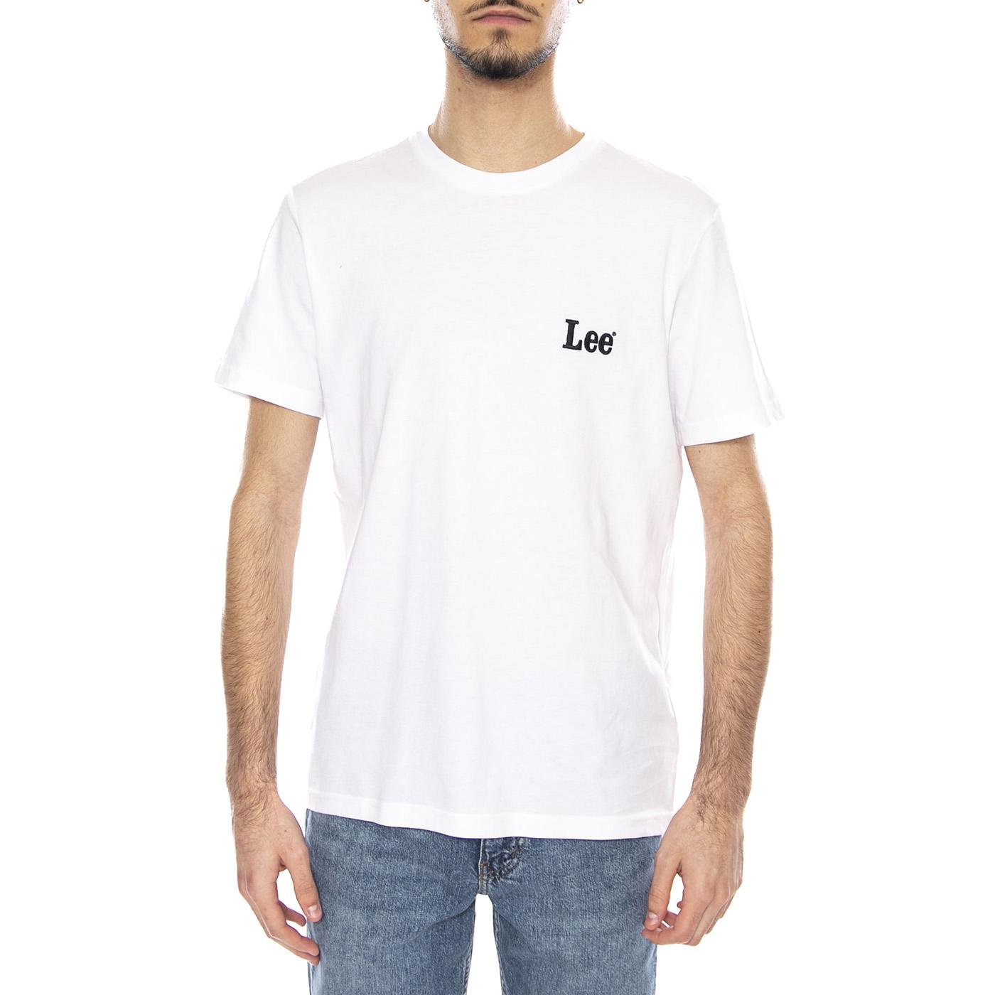 Ss Small Logo Tee Bright White -- Maglietta Girocollo Uomo Bianca 112370503 . LEE 