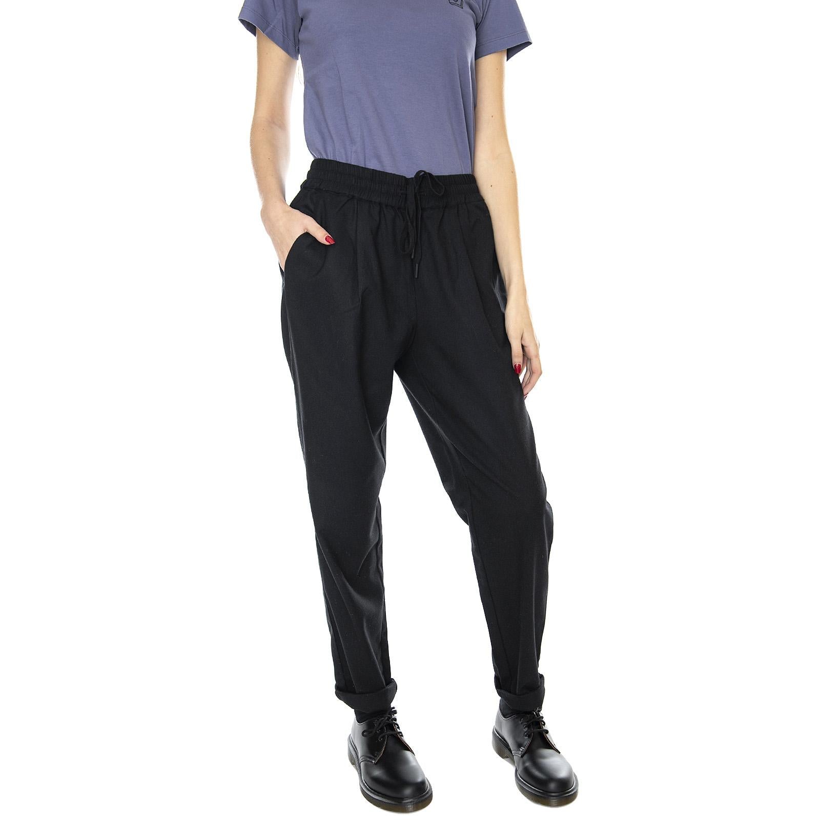 Wm Achal Pants - Black - Pantaloni Donna Neri 103932_4  MINIMUM 