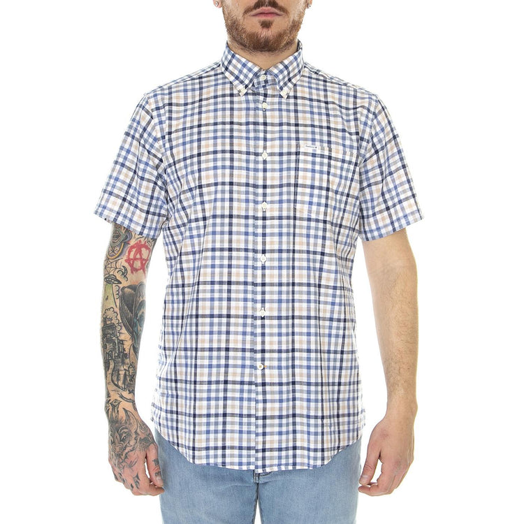 Barbour Kinson Tailored Shirt Stone - Camicia Maniche Corte Uomo Multicolore MSH5290-ST51-SS23  BARBOUR 