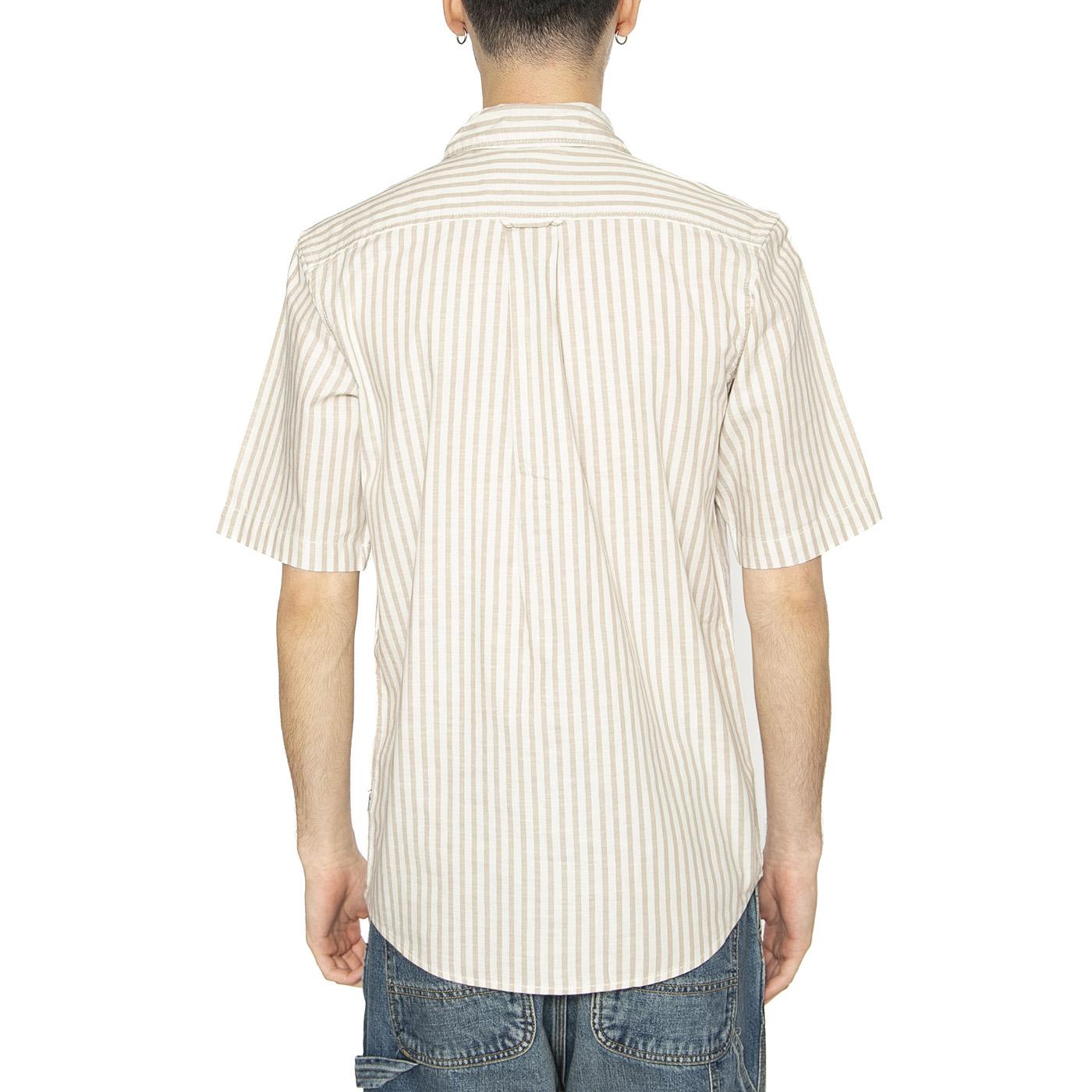 SS Shirt Tan Stripe - Camicia Maniche Corte Uomo Multicolore 112362759  WRANGLER 