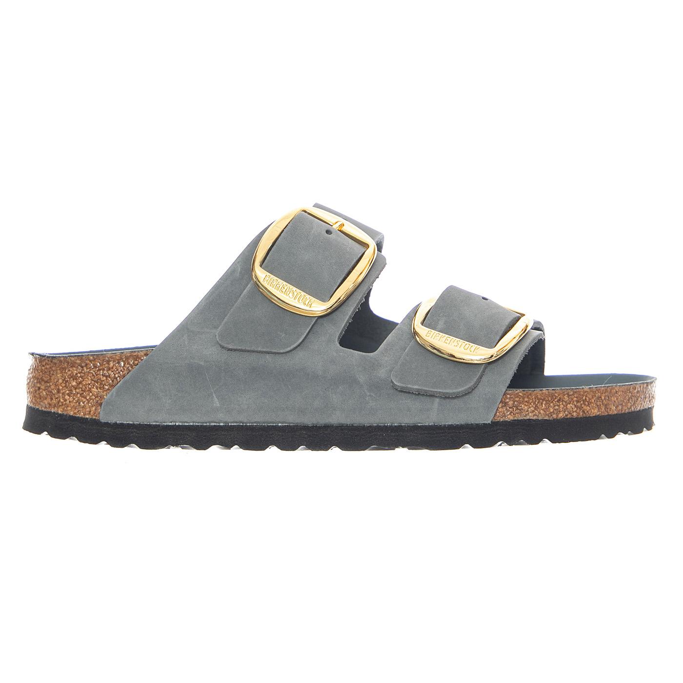 Arizona Big Buckle HEX Oiled Leather Narrow Fit Basalt Gray - Sandali Donna Grigi 1032071 BSG BIRKENSTOCK 
