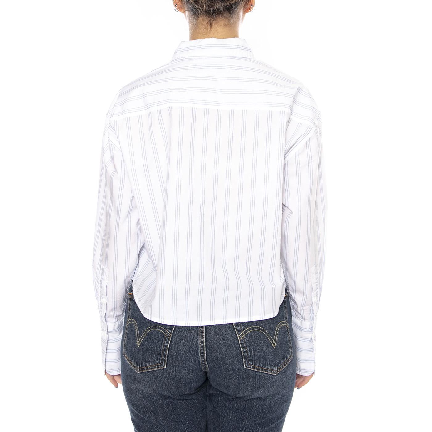 CUFFED SHIRT HALOGEN STRIPE - Camicia Donna Bianca 112376967 BL LEE 