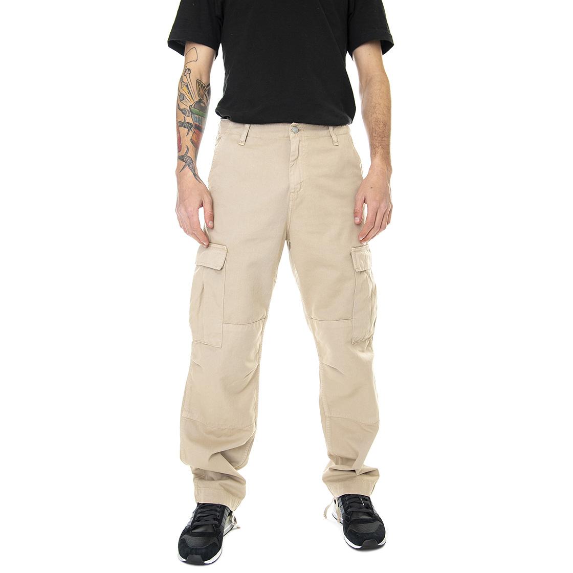 Regular Cargo Pant Wall / Garment Dyed - Pantaloni Cargo Uomo Beige I030475-G1GD  CARHARTT WIP 