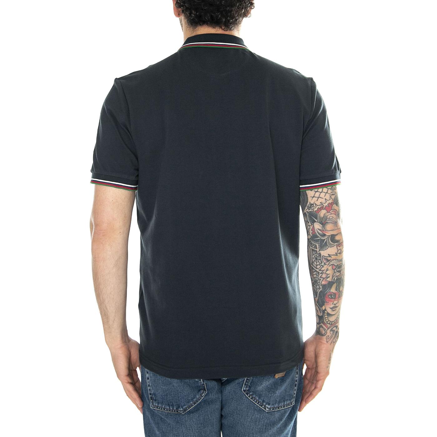 Alvin Tipped Collar Tru Navy Polo - Polo Uomo Verde F4KMD047412  FARAH 