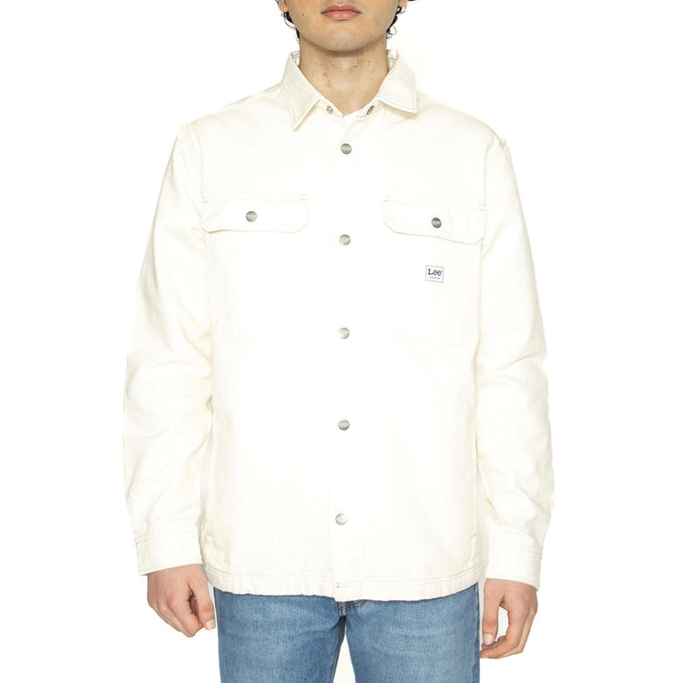 Workwear Overshirt Ecru - Camicia Uomo Bianca 112364122  LEE 