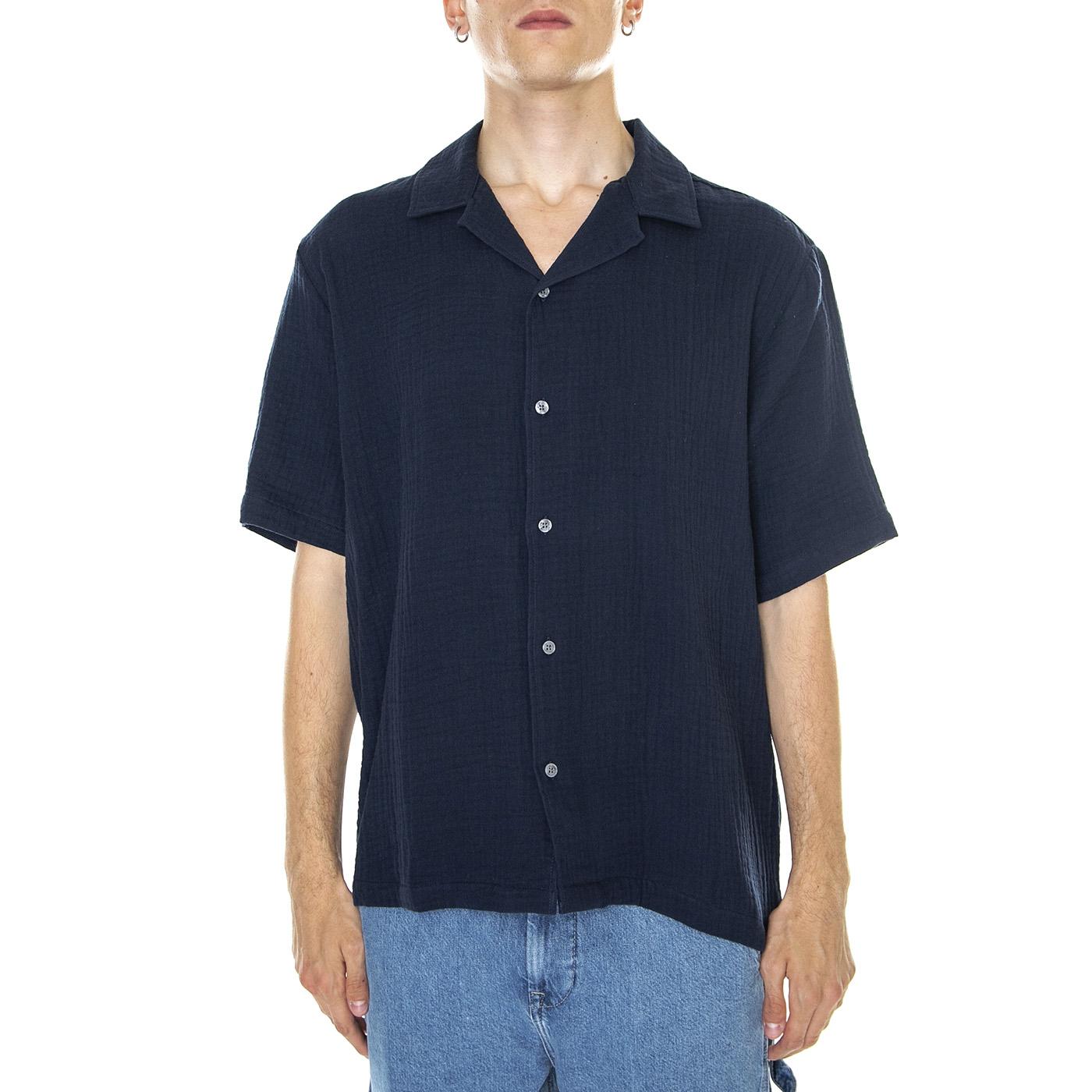 M' Kilian Dark Navy - Camicia Maniche Corte Uomo Blu 330773-240  ELVINE 