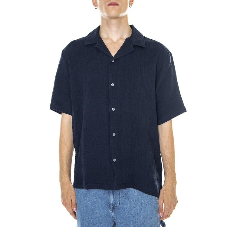 M' Kilian Dark Navy - Camicia Maniche Corte Uomo Blu 330773-240  ELVINE 