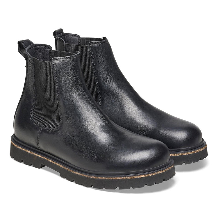 Highwood Slip On Men black, Natural Leather Boots - Stivaletti Uomo Neri 1025764 . BIRKENSTOCK 
