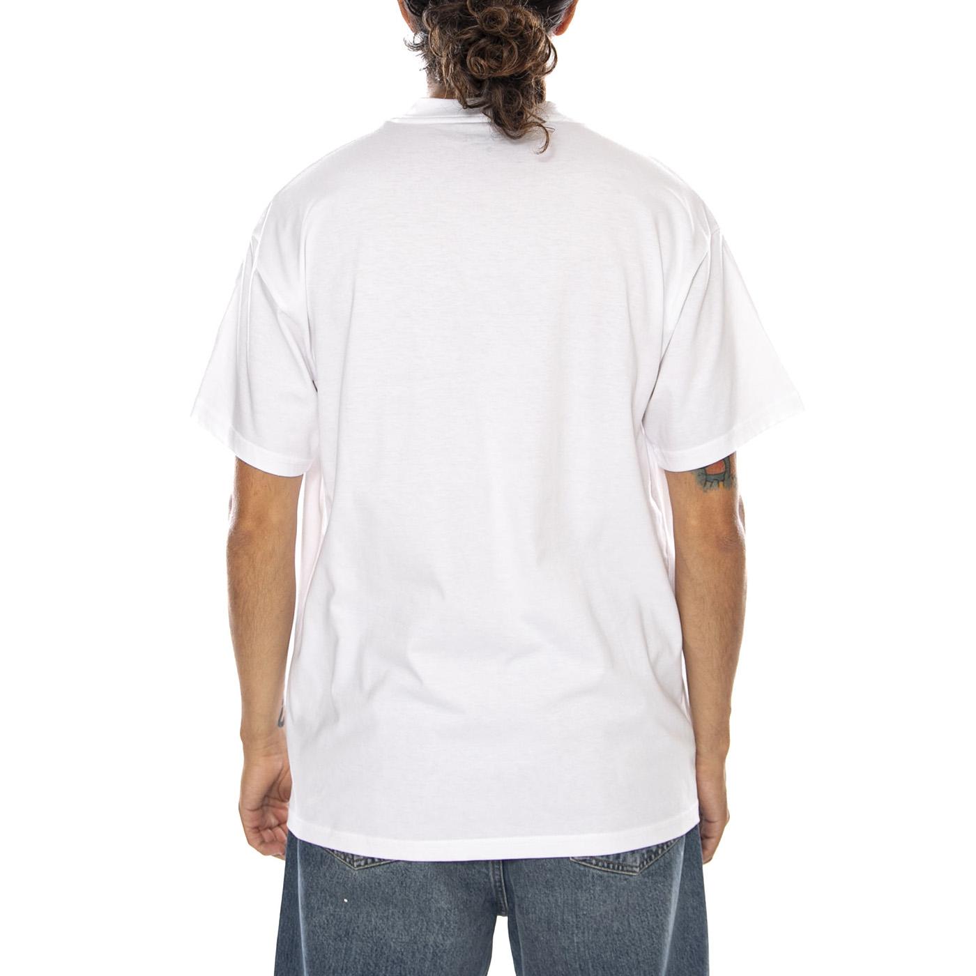 S/S DECK T-SHIRT WHITE - Maglietta Girocollo Uomo Bianca I037548 02XX CARHARTT WIP 