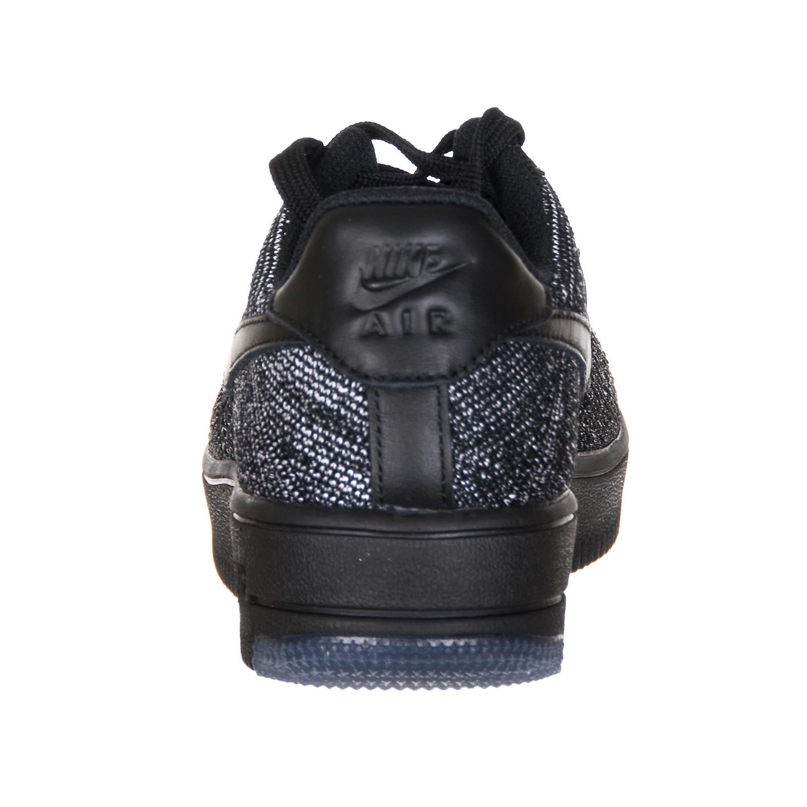 NIKE AIR FORCE 1 FLYKNIT LOW BLACK/BLACK-WHITE 93369_4  NIKE 