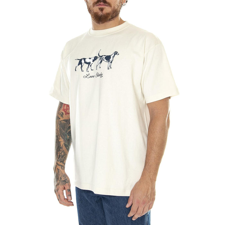 Love Stinks S/S Tee Bone - Maglietta Girocollo Uomo Beige TS02090-BONE  HUF 