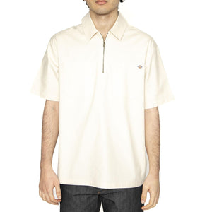 Ranch Qz Shirt Whitecap Gray - Camicia Maniche Corte Uomo Beige DK0A4Z7TF901  DICKIES 