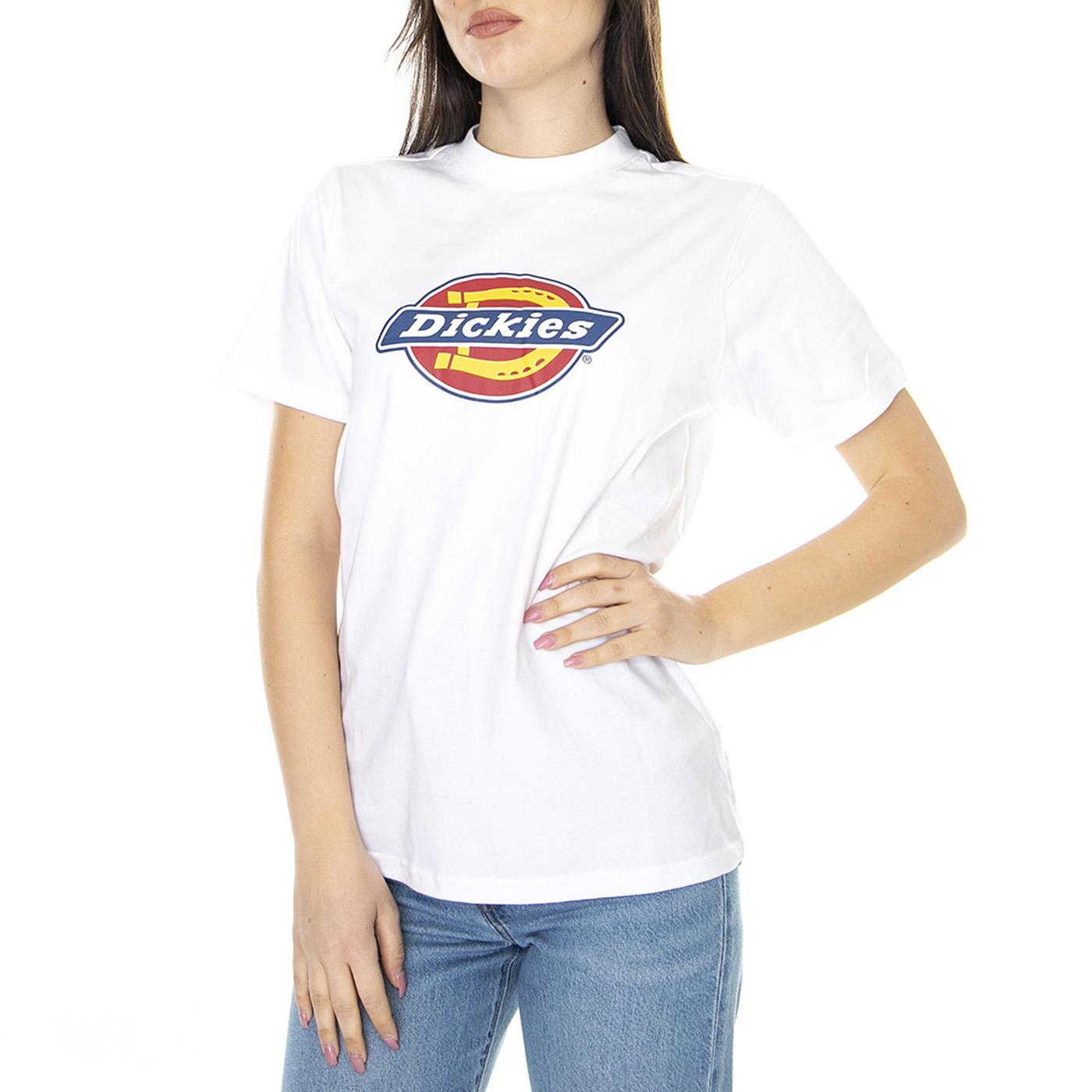 W' Icon Logo Tee White - Maglietta Girocollo Donna Bianca DK0A4XCAWHX1  DICKIES 