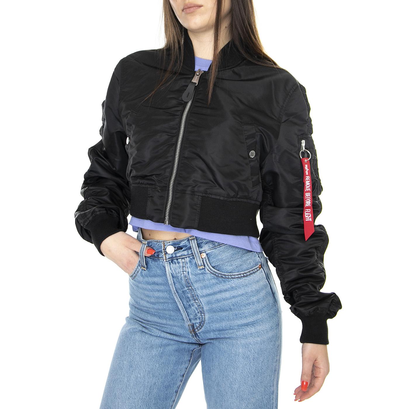 W' MA-1 Boxy - Giacca Estiva Donna Nera 136008-03  ALPHA INDUSTRIES 