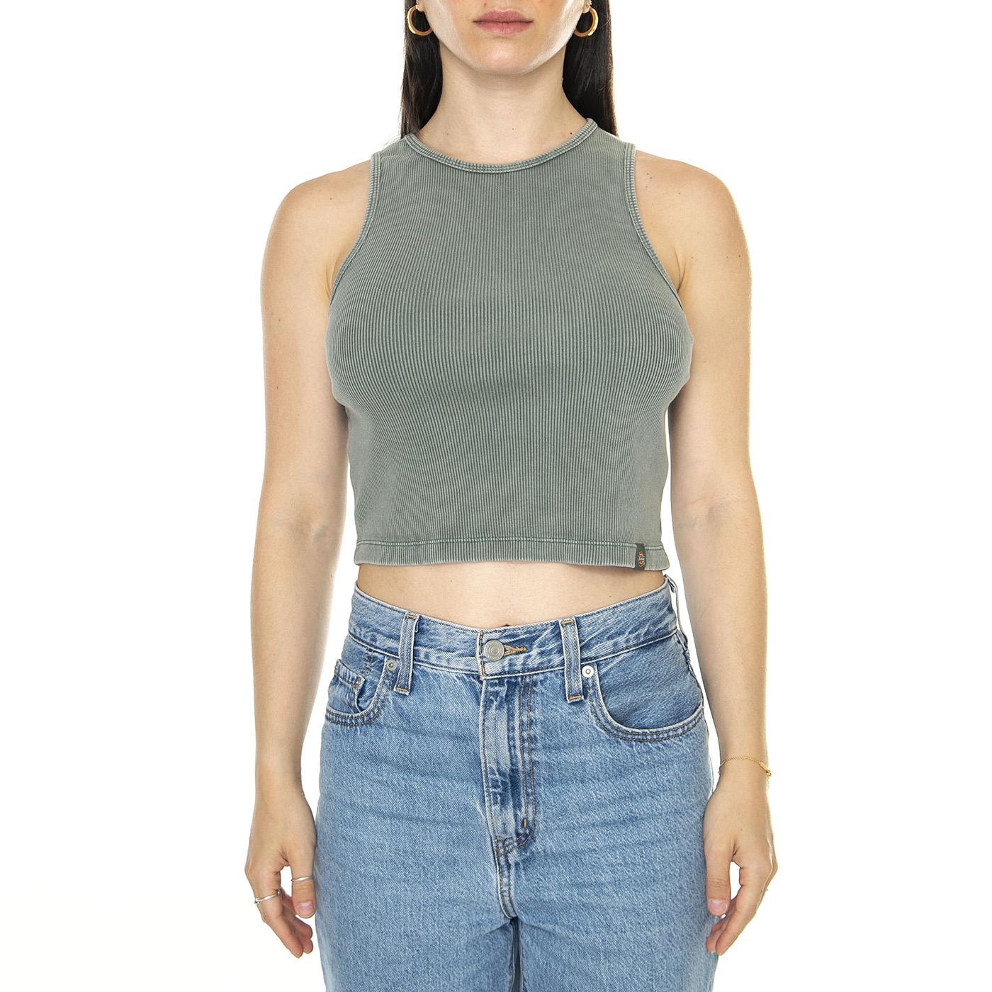 Newington Vest W Double Dye / Acid Fr - Canottiera Donna Verde DK0A4YY7H661  DICKIES 